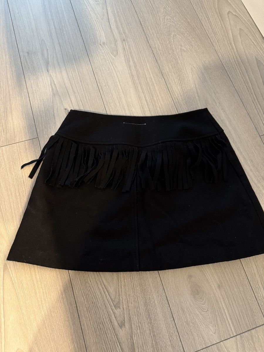 Maison Margiela MM6 Maison Margiela Wool Black Skirt Size 30" / US 8 / IT 44 - 1 Thumbnail