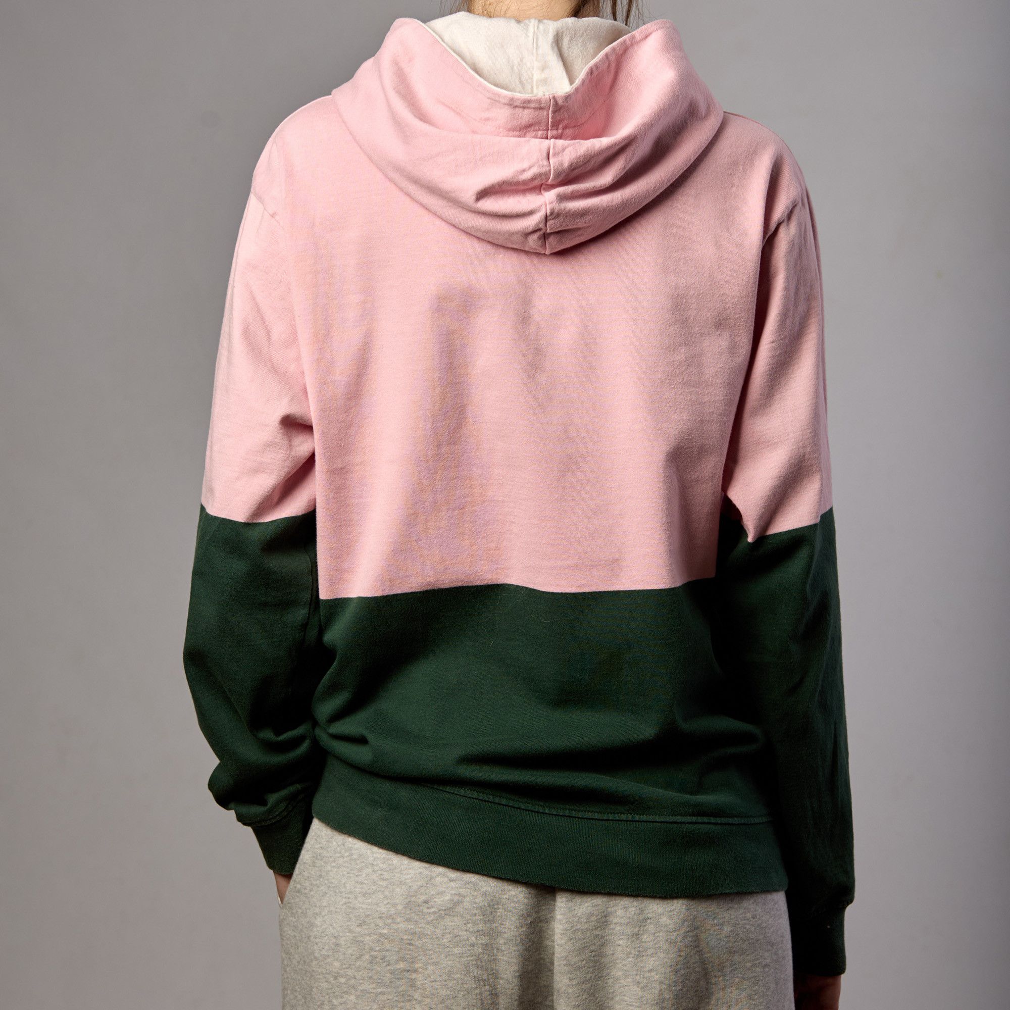 Stussy Stussy Pink Green Colorblock Henley Hoodie Athleisure Size US M / EU 48-50 / 2 - 3 Thumbnail