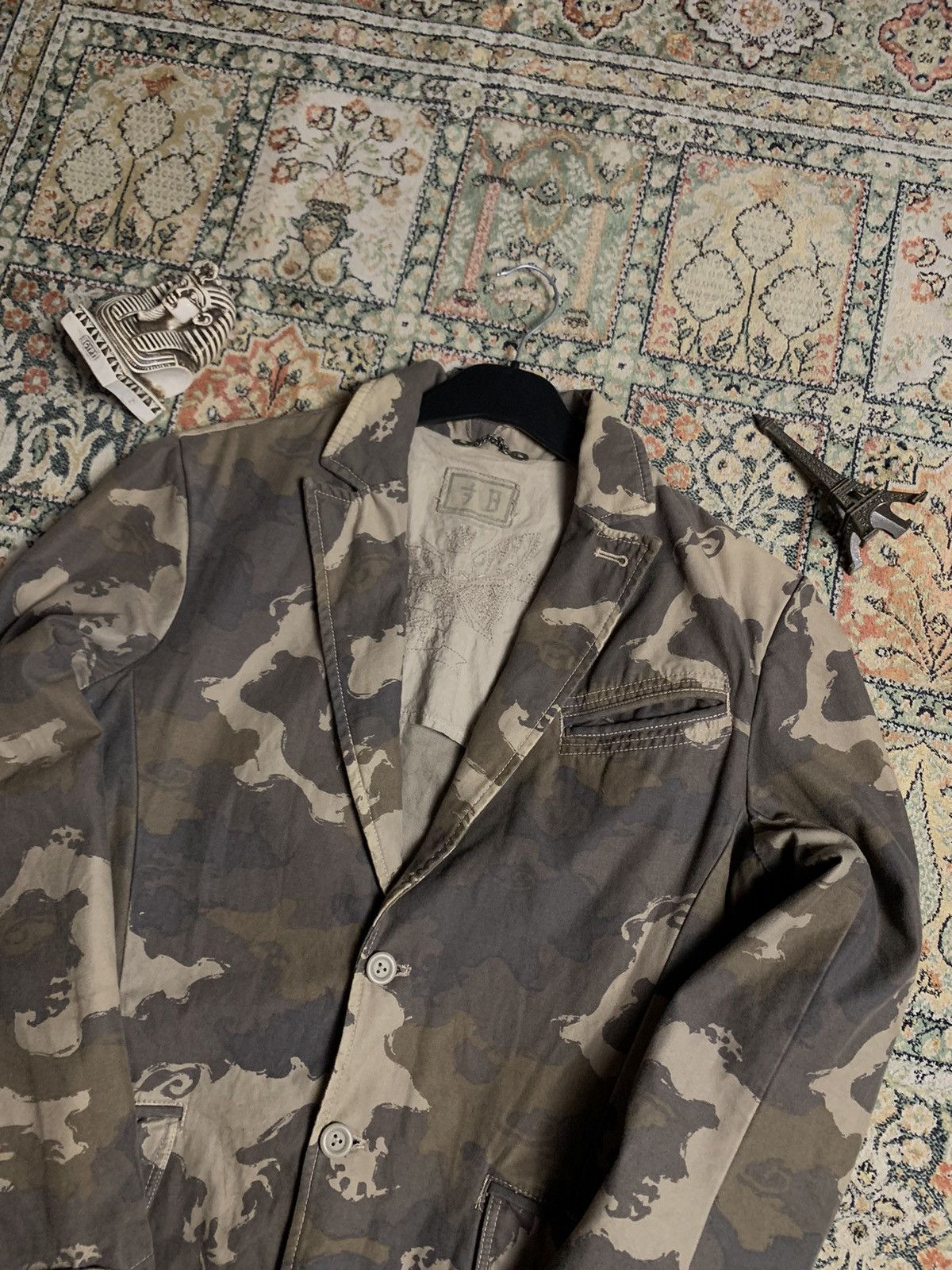 Diesel × Vintage Vintage Diesel Denim Camo blazer Jacket Size US M / EU 48-50 / 2 - 2 Thumbnail