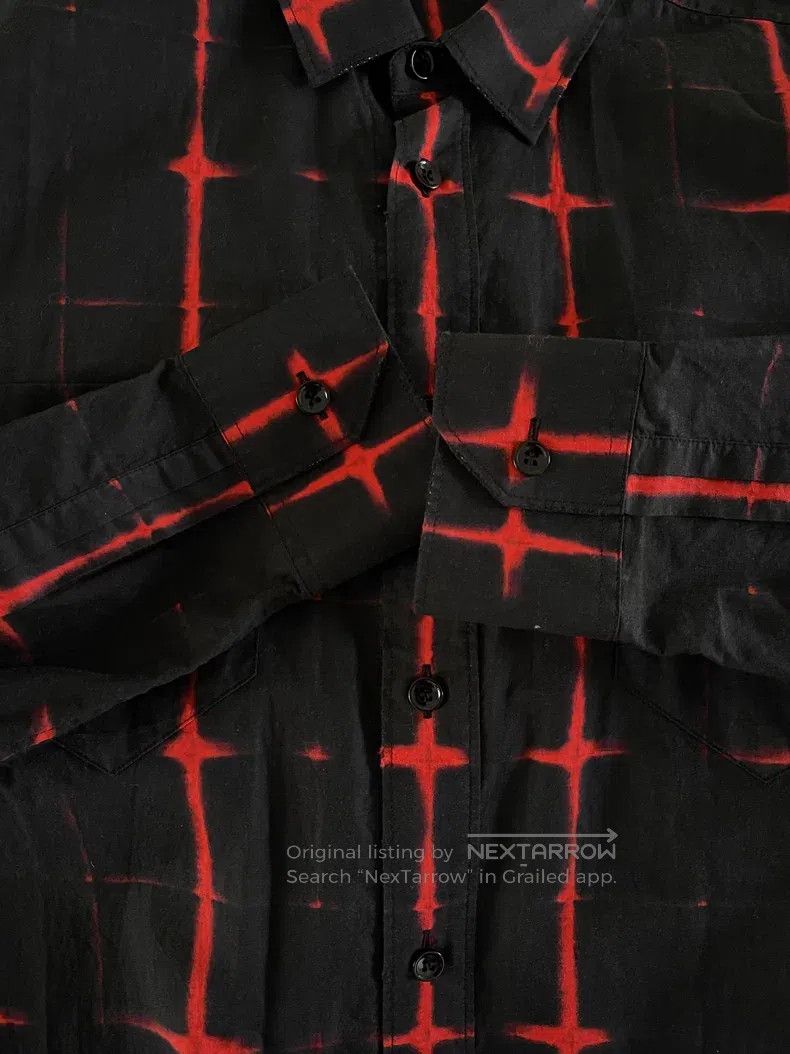 Saint Laurent Paris Saint Laurent Paris Black and Red Crossed Checkered Shirt Size US XXS / EU 40 - 7 Thumbnail