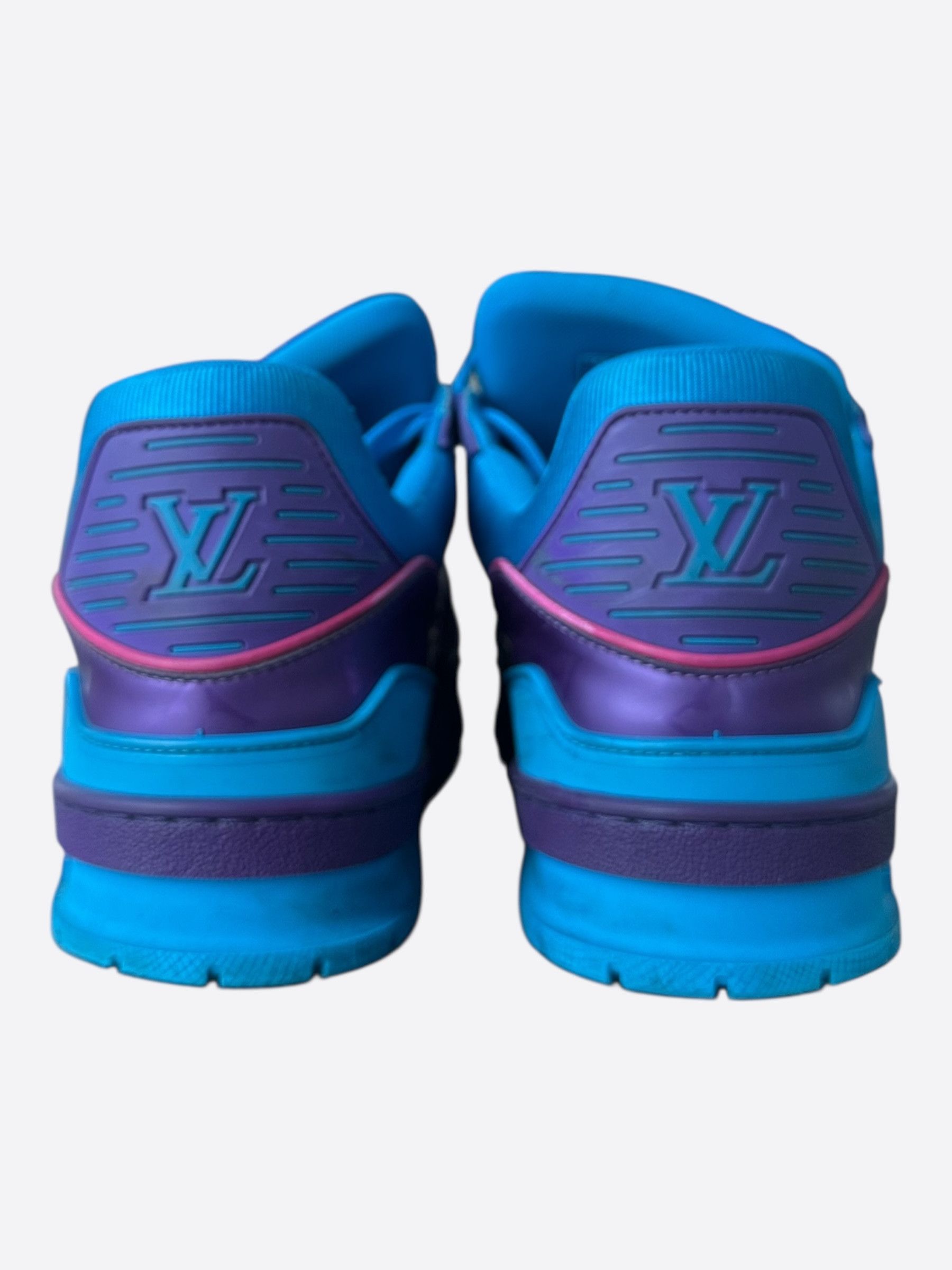 Louis Vuitton Louis Vuitton Purple & Blue Monogram Trainers Size US 9 / EU 42 - 4 Thumbnail