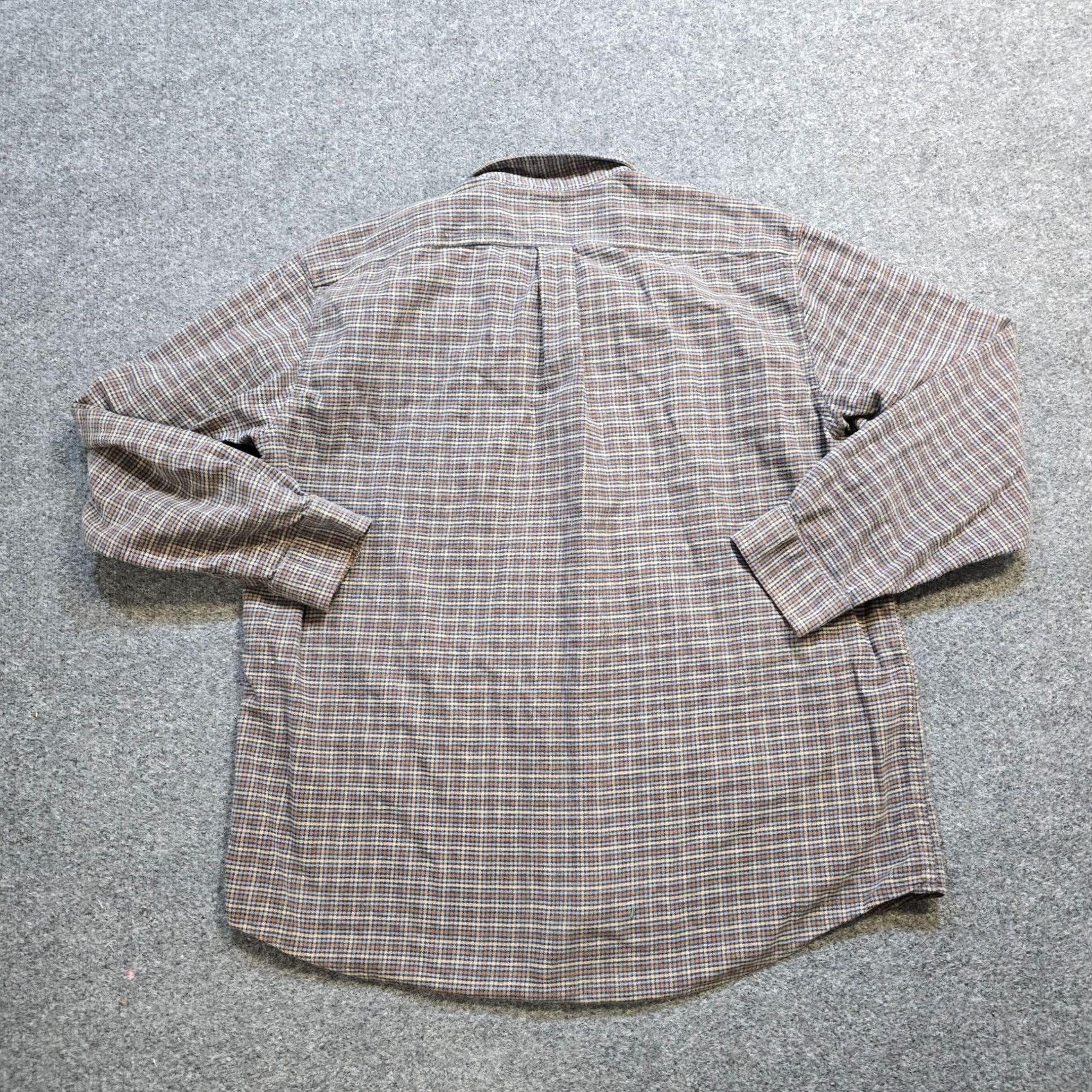 Vintage VINTAGE LL Bean Shirt Men XL Brown Gray Plaid Flannel Long Sleeve Casual Outdoors Hiking Size XL / US 12-14 / IT 48-50 - 7 Thumbnail