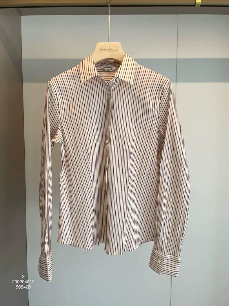 Loro Piana LORO PIANA Striped cotton shirt Size XL / US 12-14 / IT 48-50 - 1 Thumbnail