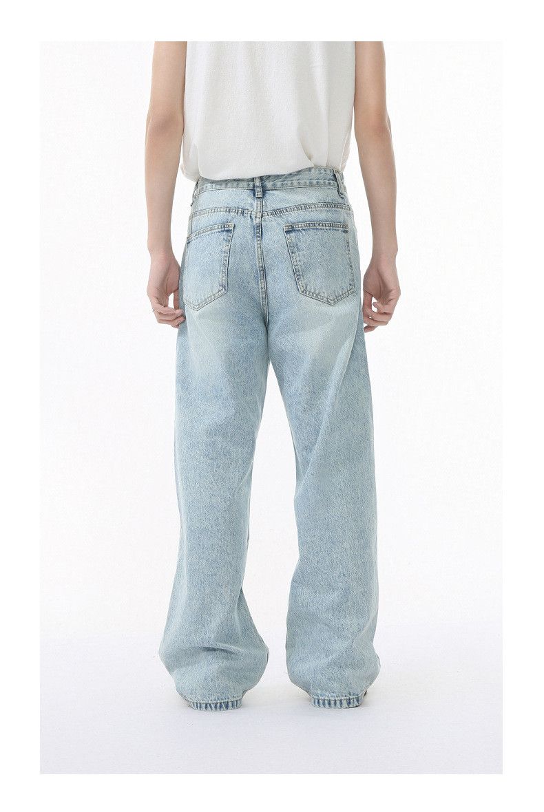 Japanese Brand Japanese style retro washed blue straight casual jeans Size US 32 / EU 48 - 4 Thumbnail