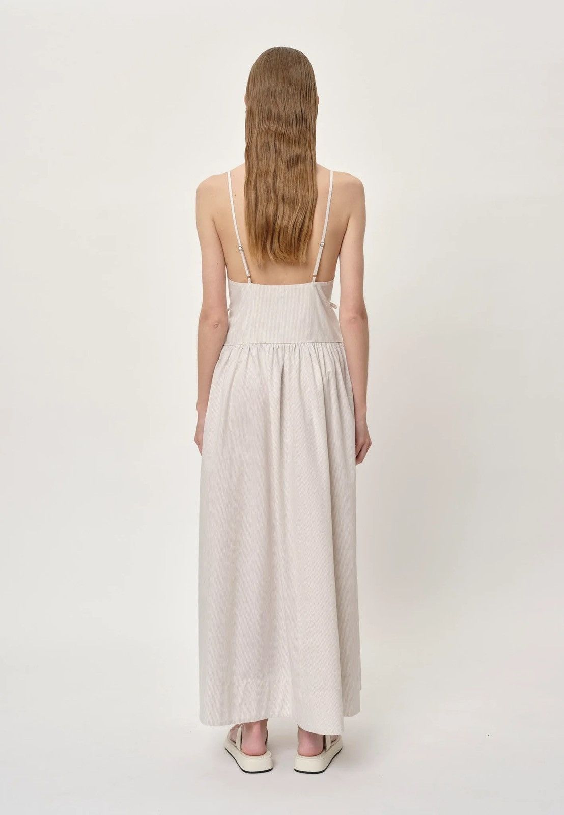 HERSKIND Pinstripe V-Neck Strap Dress Size M / US 6-8 / IT 42-44 - 3 Thumbnail