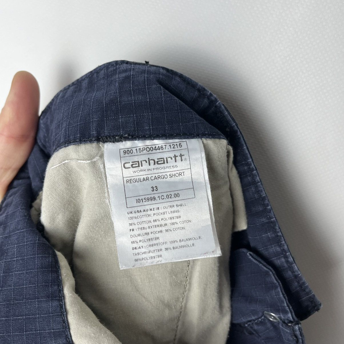 Carhartt Vintage Carhartt Regular Dark Blue Cargo Shorts Size US 33 - 8 Thumbnail