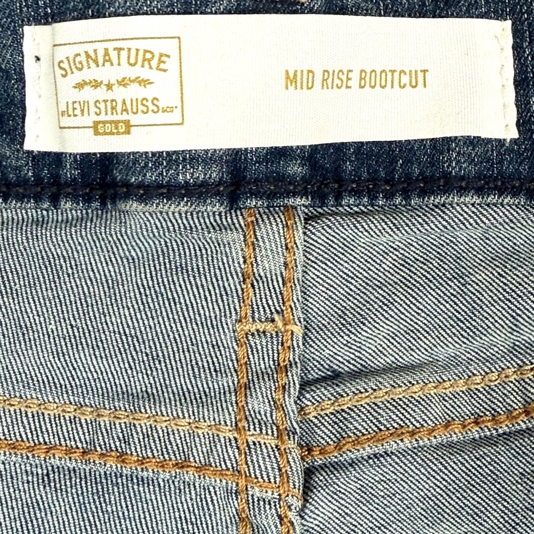 Vintage Signature Levi Strauss Jeans Womens 36 Mid Rise Bootcut Blue - Premium Denim Size 25" / US 0 / IT 36 - 6 Thumbnail