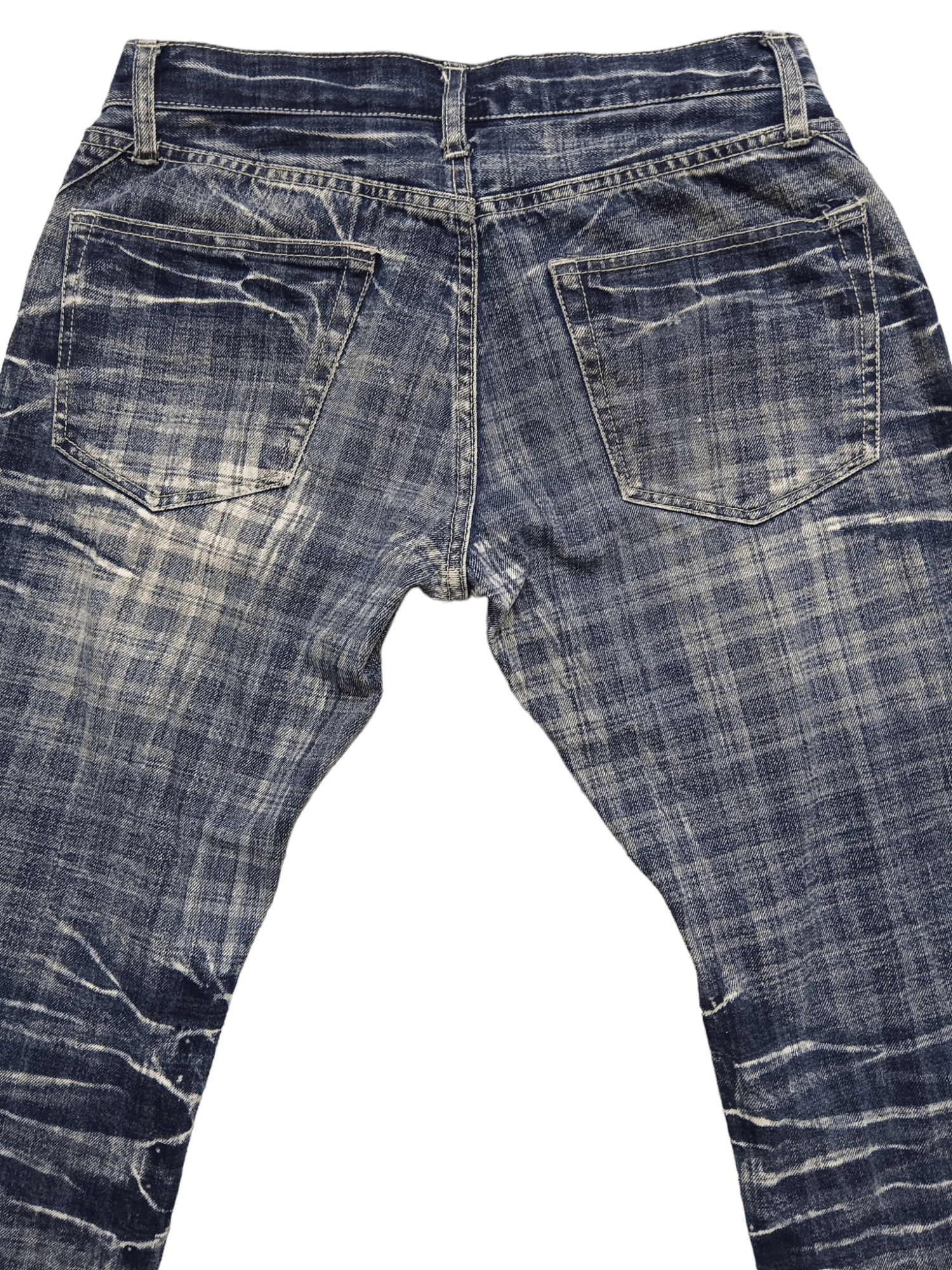 Roots 💥Root Three Style💥 Thunder Whiskers Checkered Denim Size US 30 / EU 46 - 4 Thumbnail