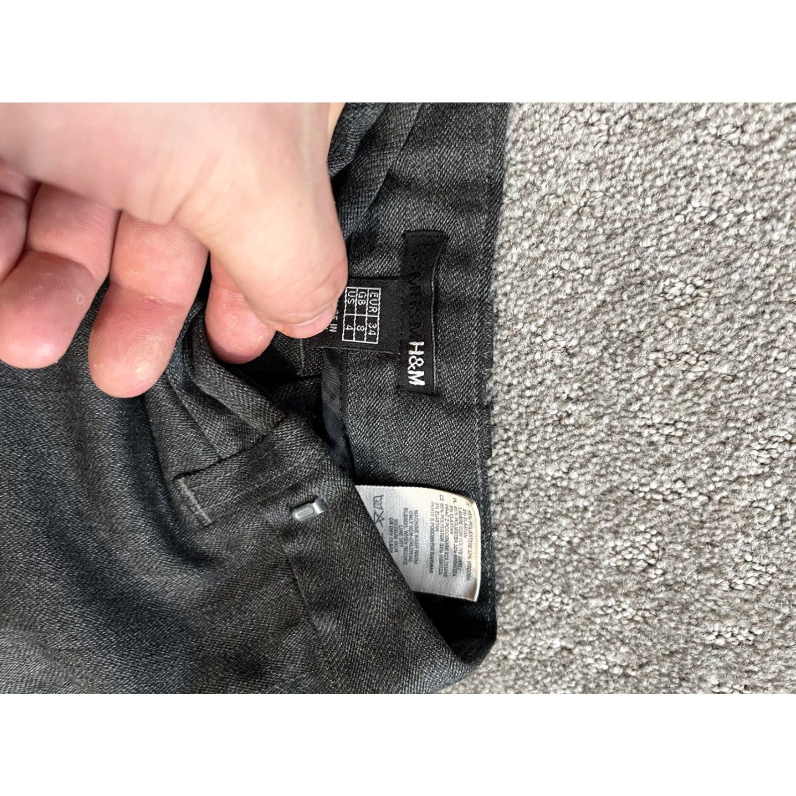 H&M VINTAGE H&M Dress Capri Pants Women 4 Gray Capris Cropped Pants Womens Size 27" / US 4 / IT 40 - 5 Thumbnail