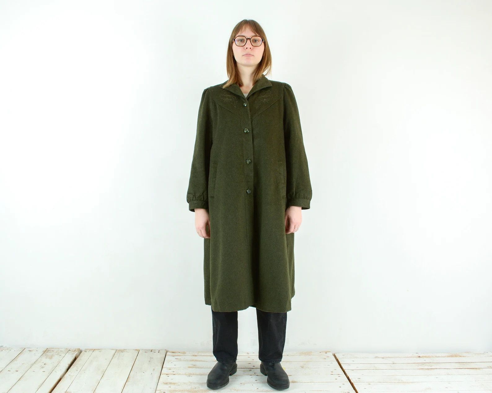 Other 70s Sport Loden women coat green jacket khaki winter Size M / US 6-8 / IT 42-44 - 1 Thumbnail