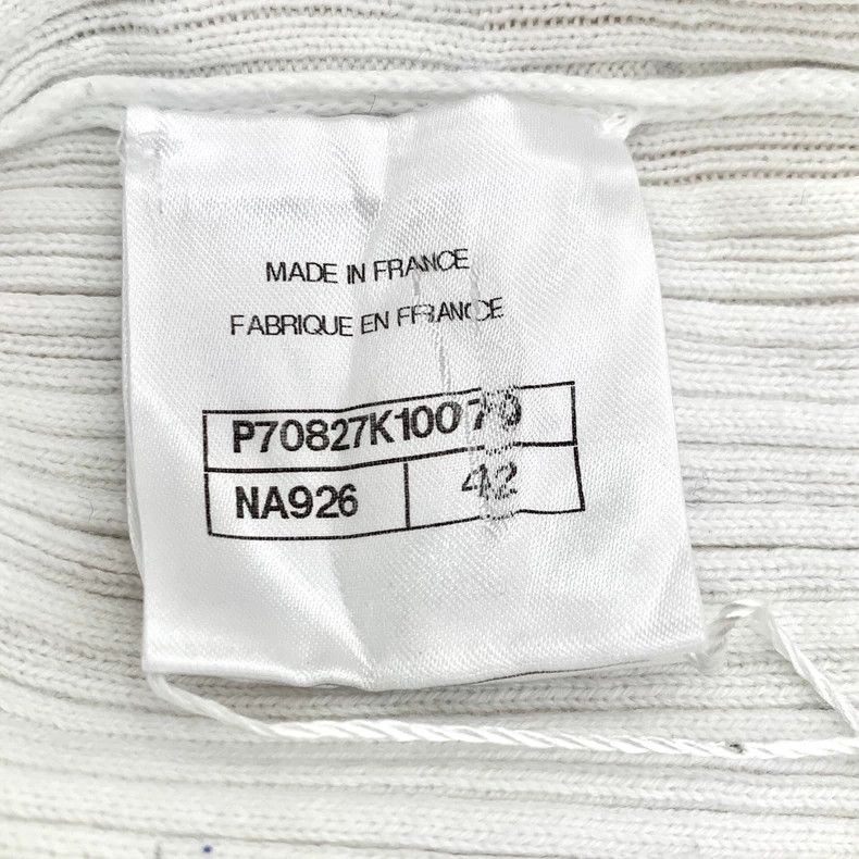Chanel ChanelWhite logo letter cotton round-neck knitted short sle Size S / US 4 / IT 40 - 7 Thumbnail