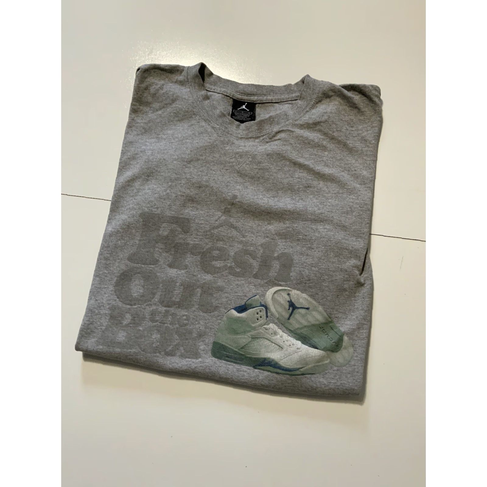 Jordan Brand VTG Nike Air Jordan 5 Retro Stealth T-Shirt Size US L / EU 52-54 / 3 - 2 Thumbnail
