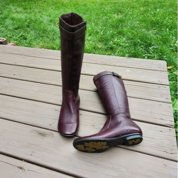 Born Born Dark Chocolate Brown Leather Boho Western Riding Boots Size US 7.5 / IT 37.5 - 9 Thumbnail