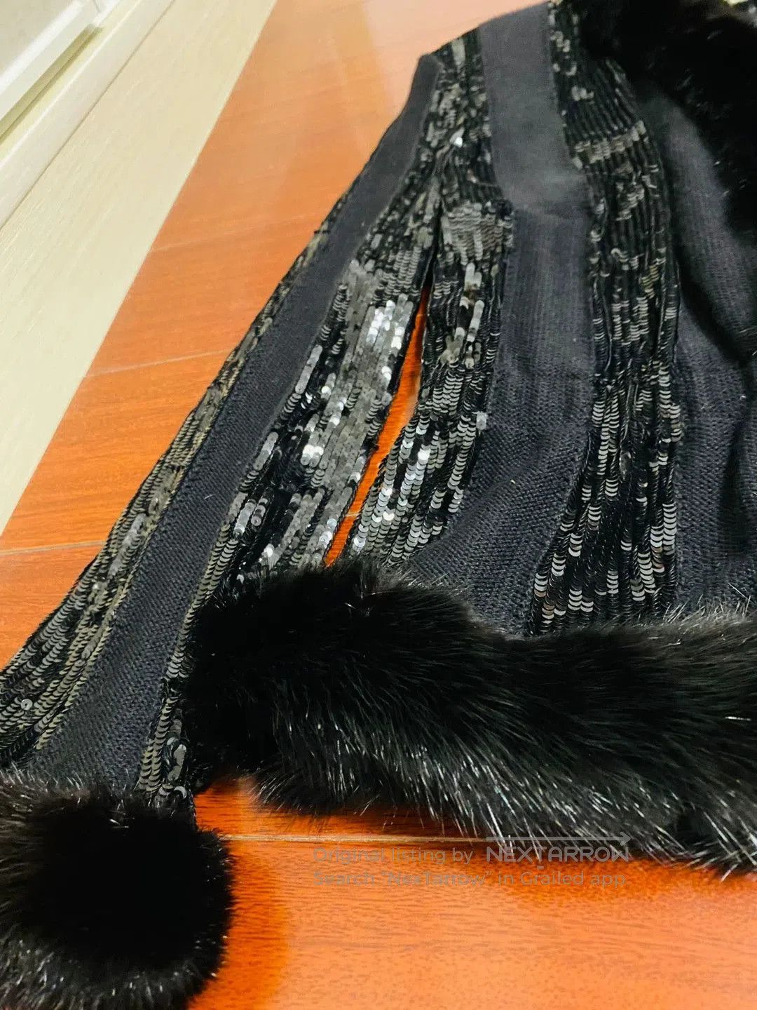 Valentino Valentino Sequin Black Fur Coat. Size US S / EU 44-46 / 1 - 4 Thumbnail