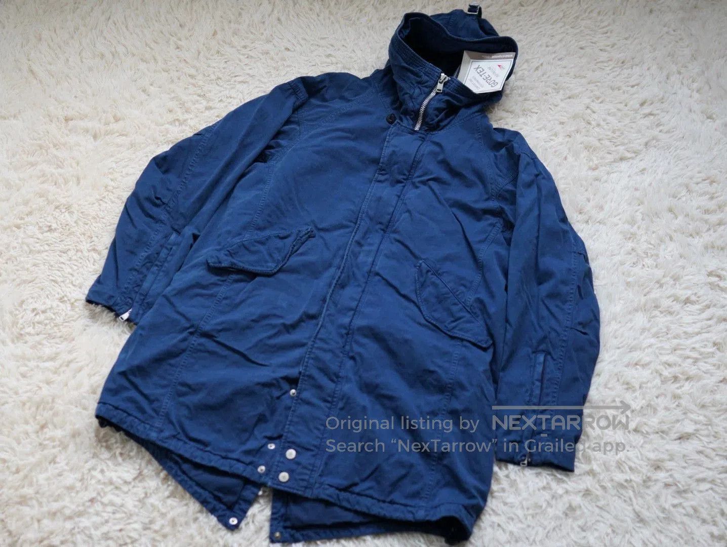Nonnative Blue Hooded Light Jacket with Zip and Pockets. Size US M / EU 48-50 / 2 - 1 Thumbnail