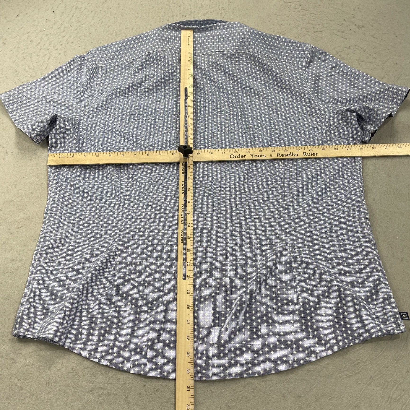Mizzen+Main Mizzen+Main Shirt Mens 2XL Trim Fit Blue Leeward Abstract Performance Casual Shirt Size US XXL / EU 58 / 5 - 7 Thumbnail