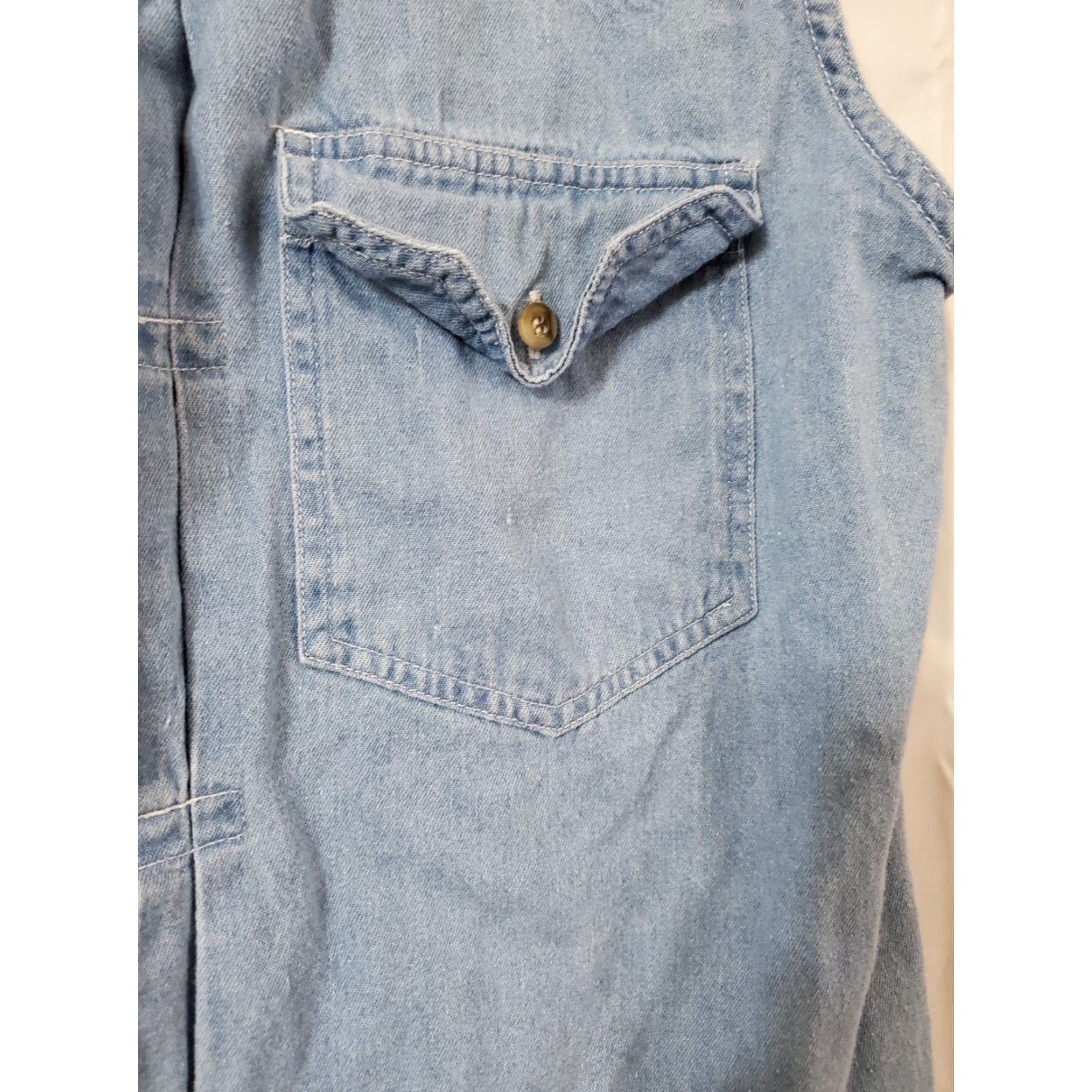 Vintage VINTAGE Vision I Blue Denim Vest XS? No - wait Size L / US 10 / IT 46 - 4 Thumbnail