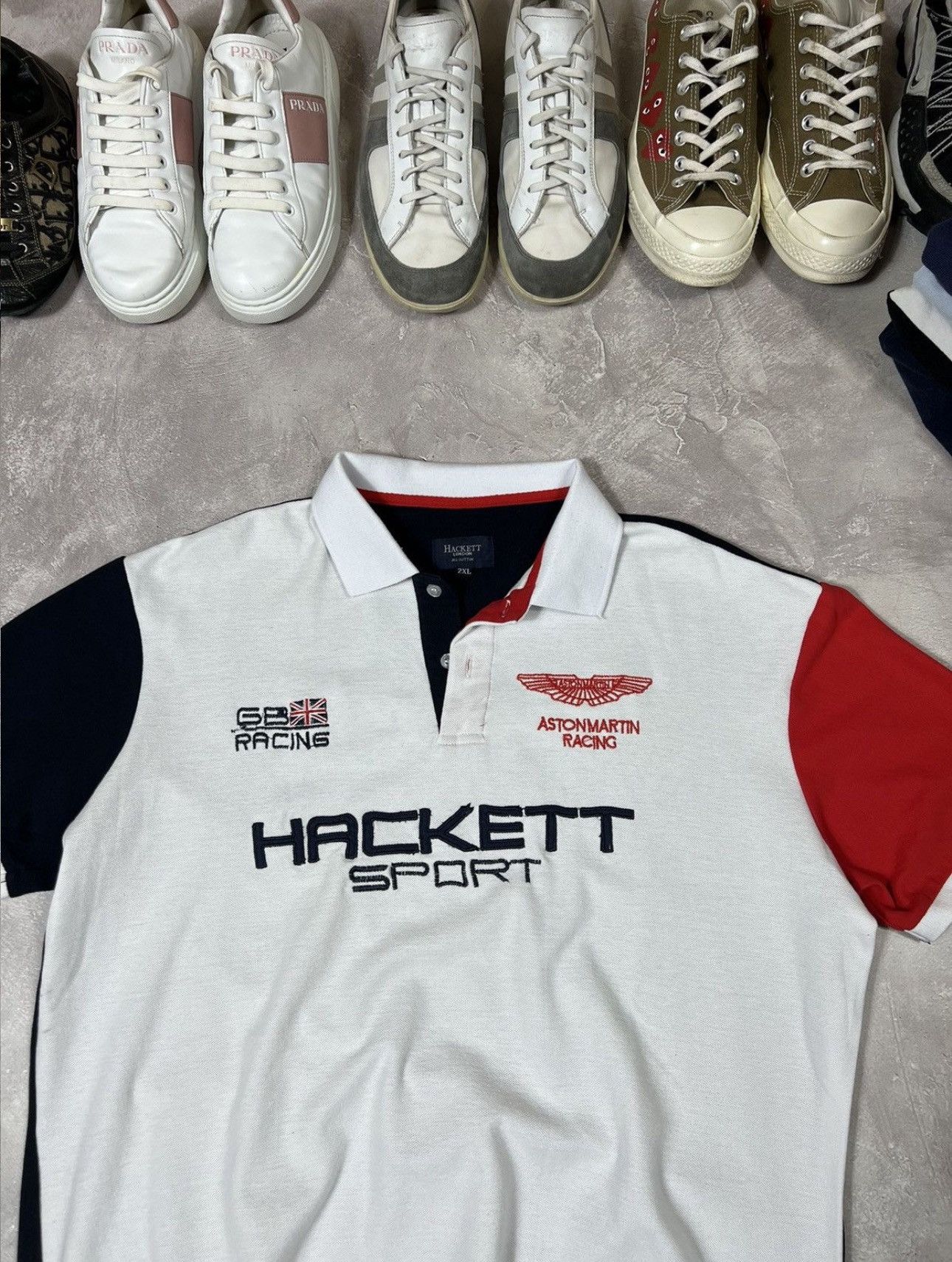 Vintage Vintage Hackett Aston Martin GB Racing Polo Size US XL / EU 56 / 4 - 3 Thumbnail