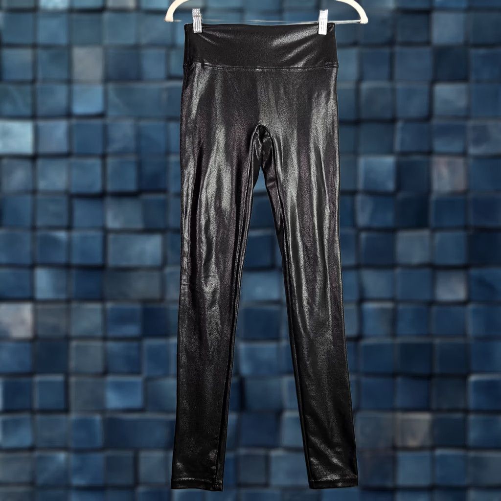 Spanx Spanx Slim Faux Leather Pull-On Mid-Rise Skinny Legging Women's S Black Casual Pants Size 28" / US 6 / IT 42 - 1 Thumbnail