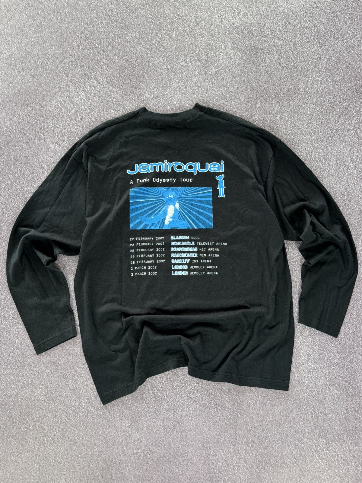 Band Tees Vintage 2002 Jamiroquai A Funk Odyssey Tour T Shirt Rare Size US XL / EU 56 / 4 - 2 Thumbnail
