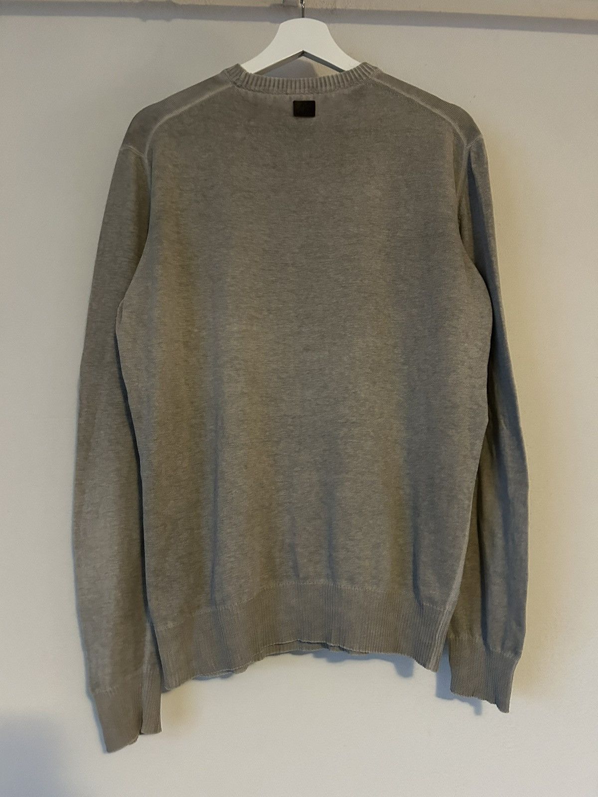 Dirk Bikkembergs Dirk Bikkembergs Distressed Effect Sweater in Light Taupe Size US L / EU 52-54 / 3 - 8 Thumbnail