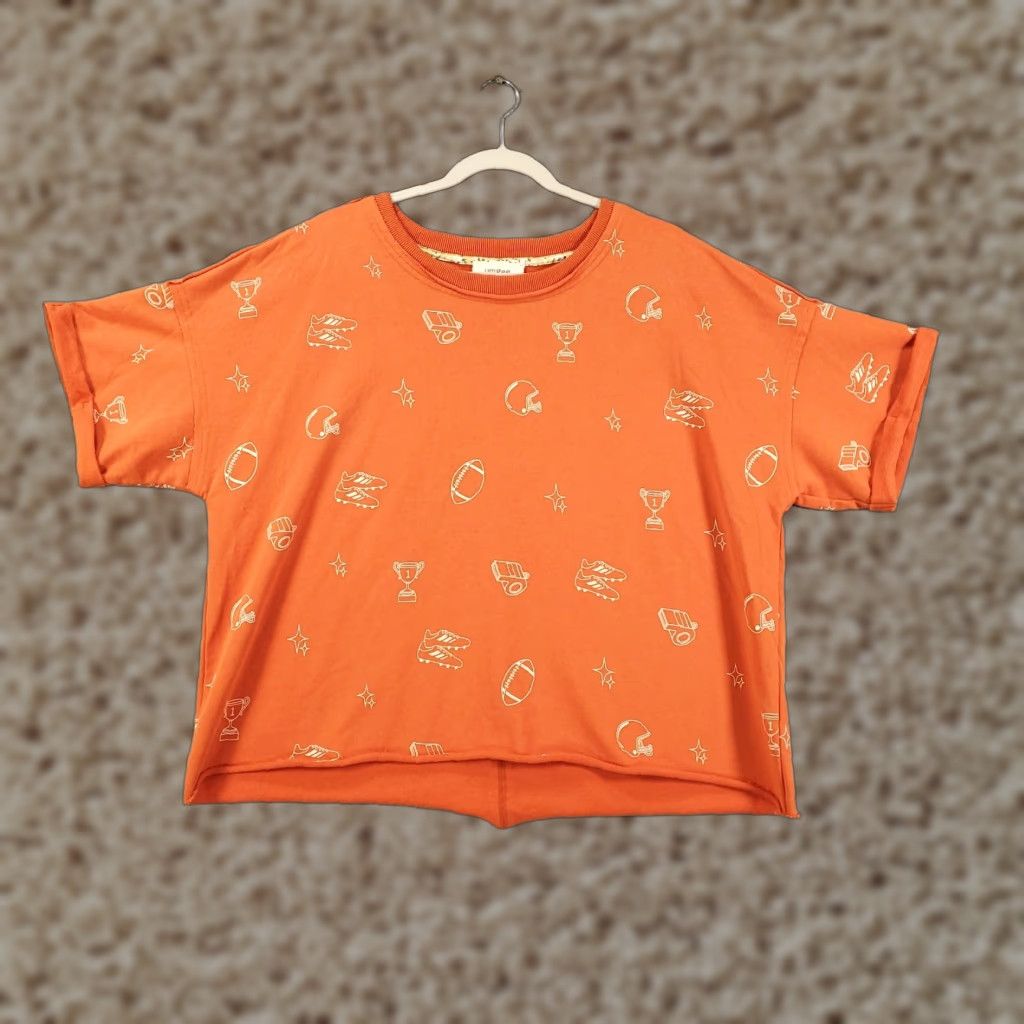 Whistles UMGEE Blouse Womens L Orange Football Graphic Sweater Helmets Trophy Whistle Size L / US 10 / IT 46 - 1 Thumbnail