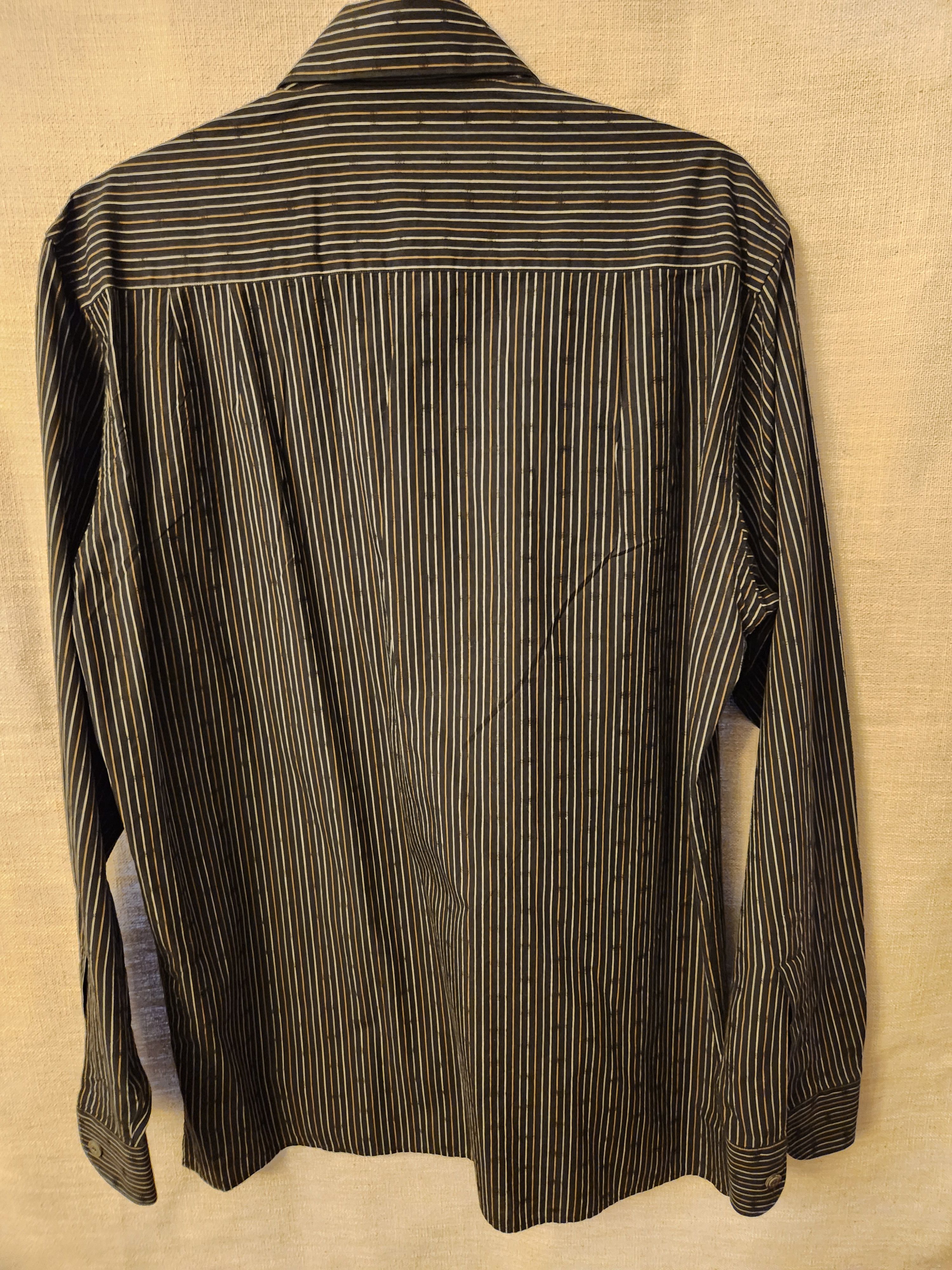Ermenegildo Zegna Vintage 90's 100% Cotton Striped Long Sleeve Shirt Size US M / EU 48-50 / 2 - 2 Thumbnail