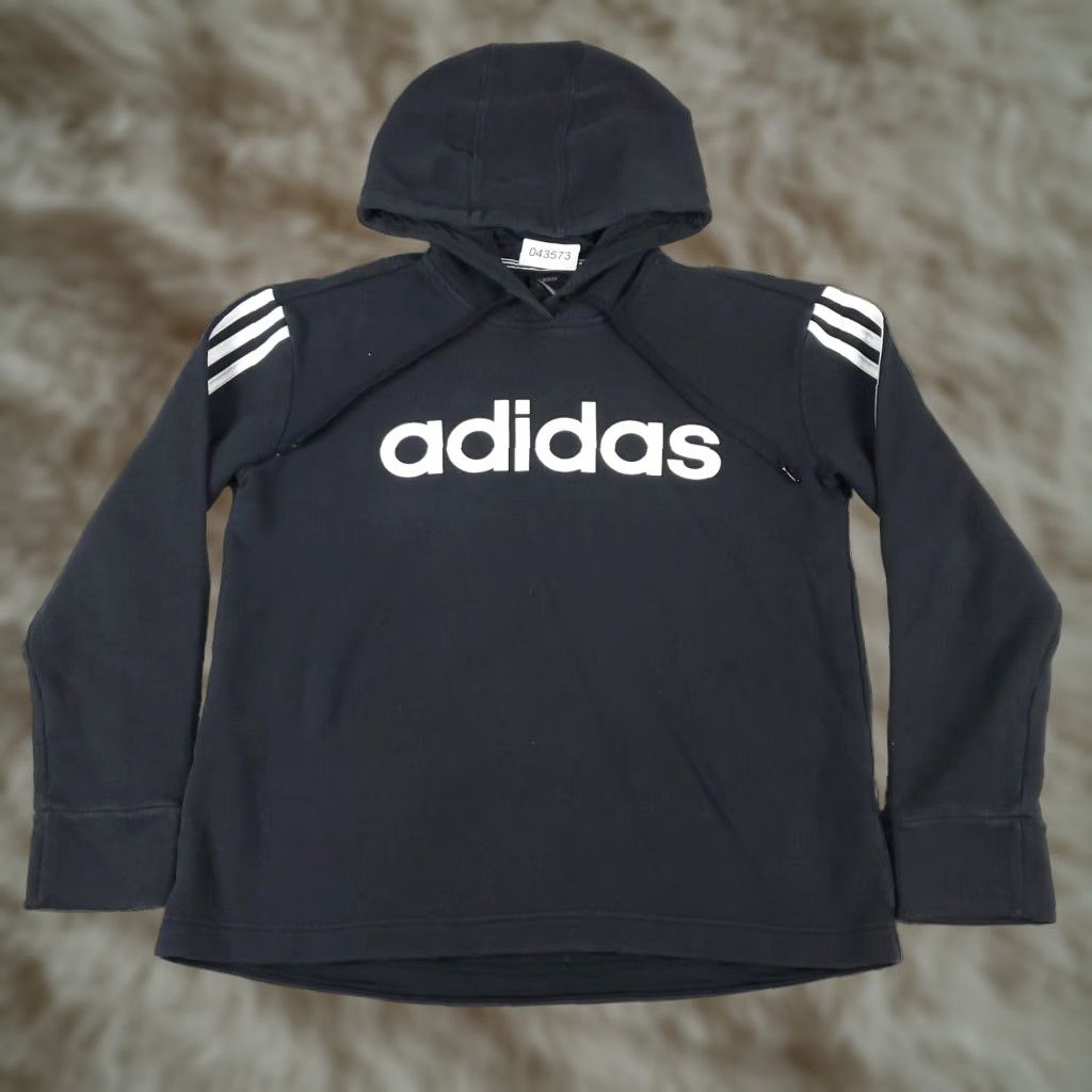 Adidas Adidas Womens Medium Black Pullover Hoodie Sweatshirt Size M / US 6-8 / IT 42-44 - 1 Thumbnail