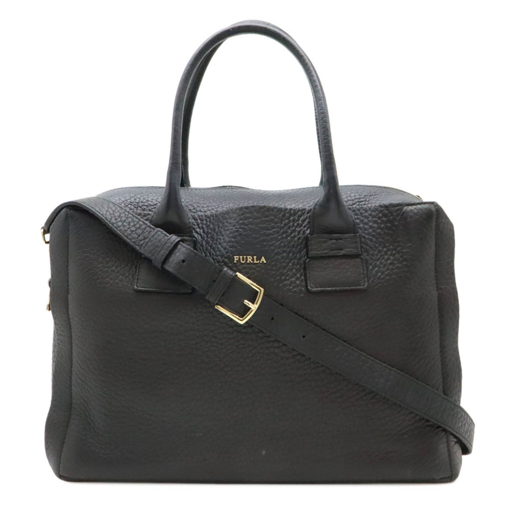 Furla Capriccio Handbag, Tote Bag, Shoulder Leather, Dark Grey, Women's