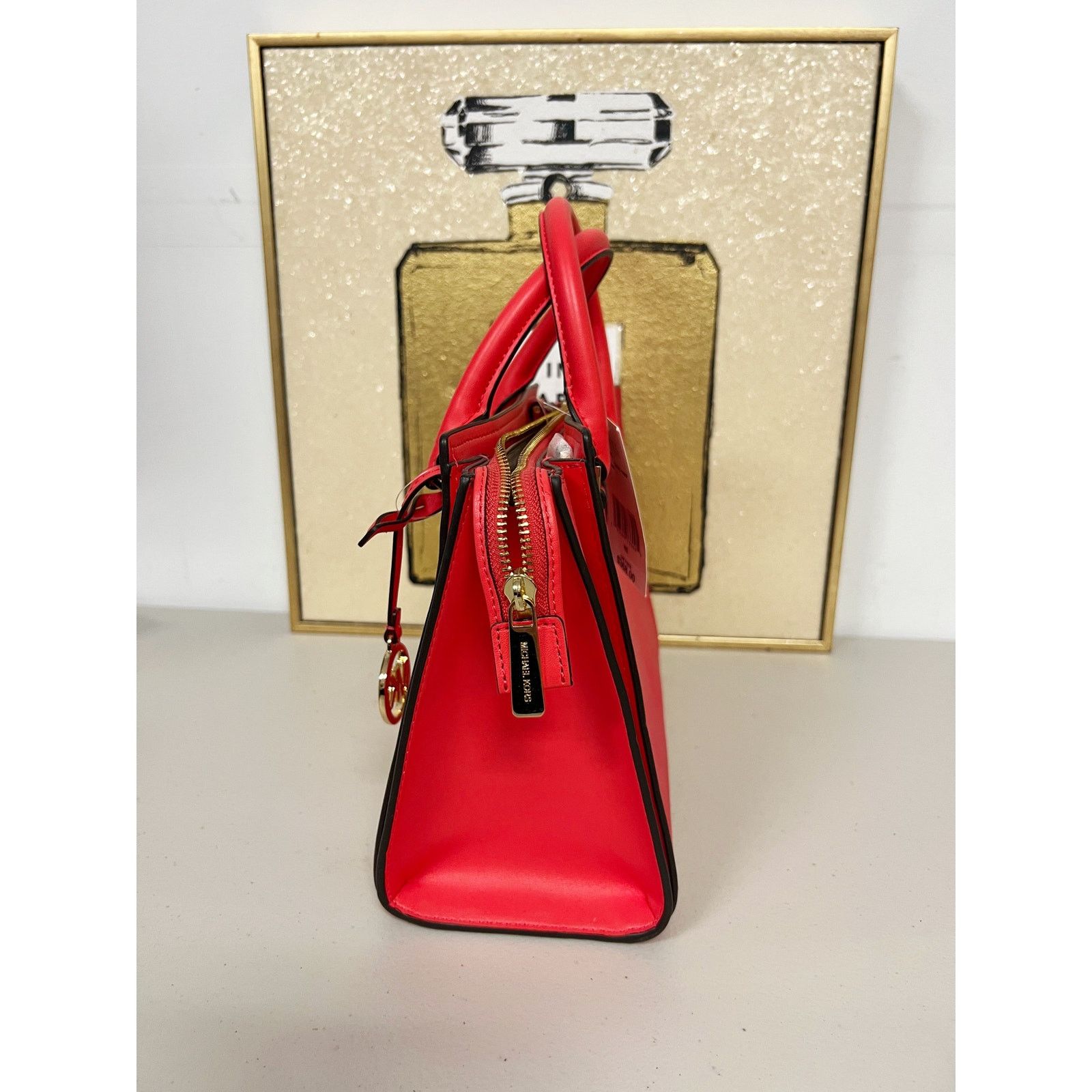 Michael Kors Michael Kors 35T0GWXM2L Hope Medium Saffiano Leather Satchel Size ONE SIZE - 3 Thumbnail
