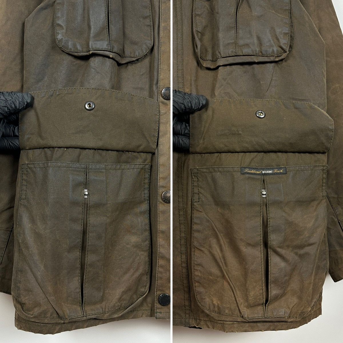 Barbour Barbour Trooper Olive Green Waxed Coat Jacket Size US M / EU 48-50 / 2 - 14 Thumbnail