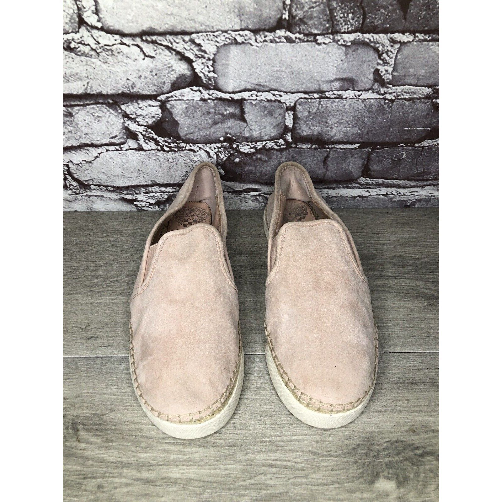 Vince Camuto VINCE CAMUTO Tambie Blush Pink Suede Leather Espadrille Loaf Size US 8 / IT 38 - 22 Thumbnail