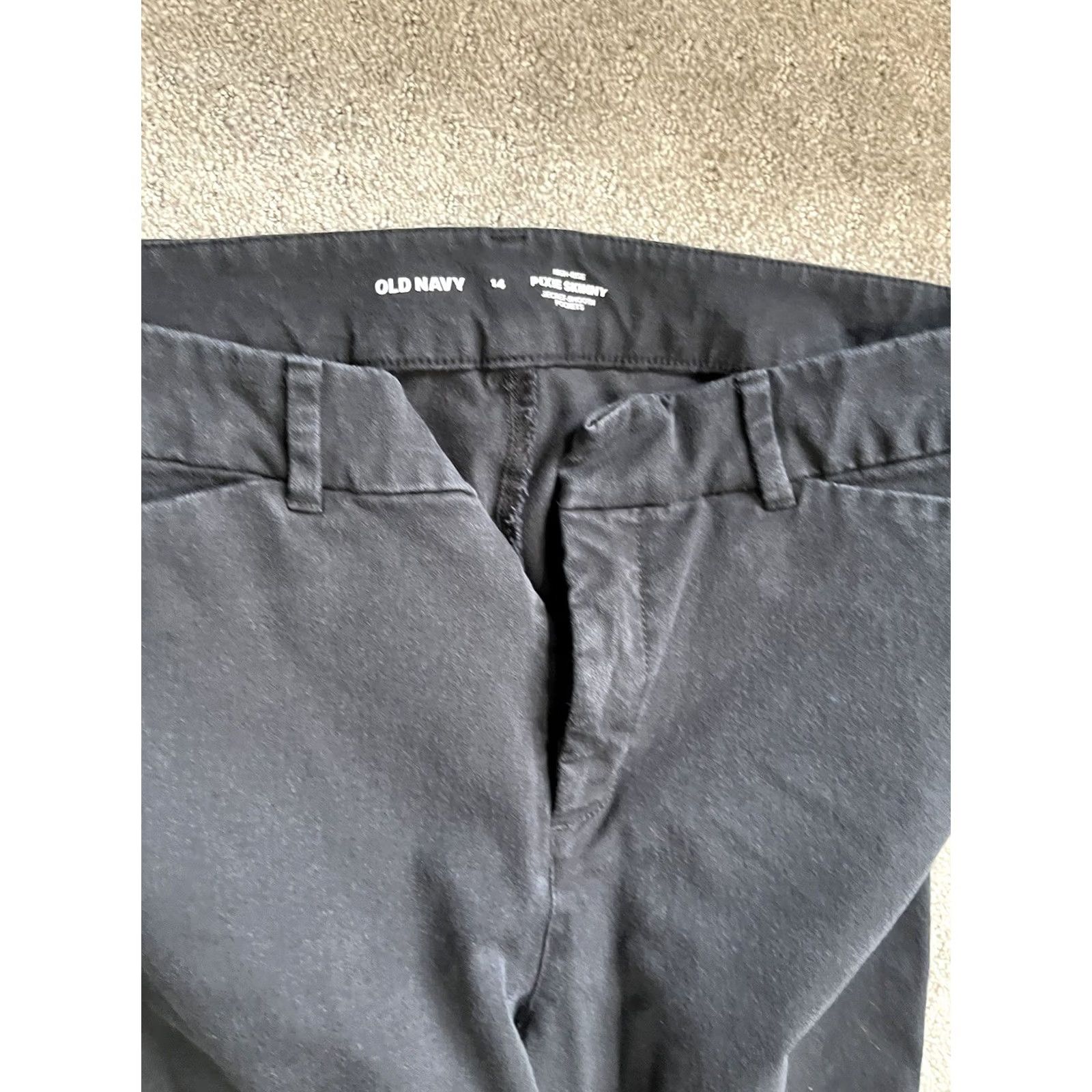 Old Navy Old Navy Women Black Pixie Skinny Ankle Pants Size 14 High Rise Pockets Size 36" / US 14 / IT 50 - 5 Thumbnail