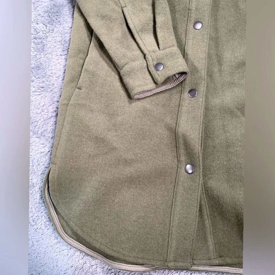 Talbots Talbots Shacket Wool Coat XS Women Sage Green Long Wool shacket Coat Green Womens XS Talbots Size XS / US 0-2 / IT 36-38 - 2 Thumbnail
