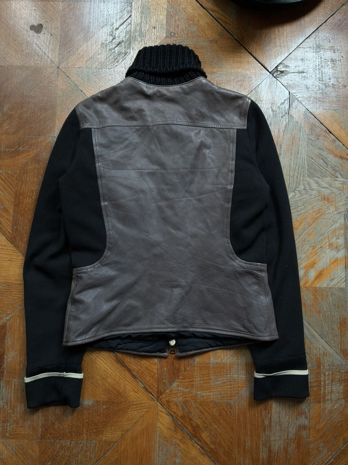 Prada 2000s Prada Milano Leather/Wool hybrid biker jacket Size US S / EU 44-46 / 1 - 4 Thumbnail