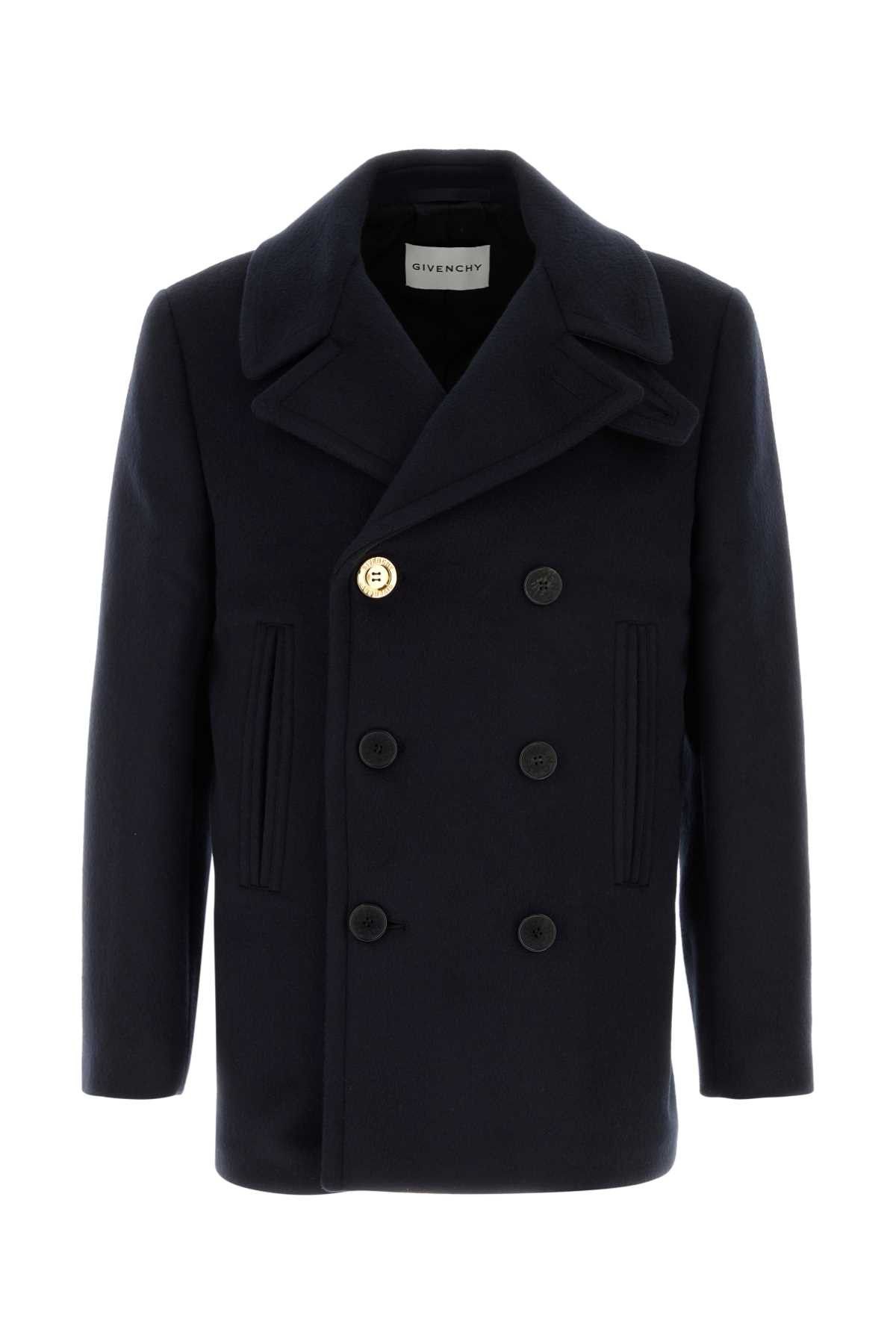 Givenchy Midnight Blue Wool Coat Size US L / EU 52-54 / 3 - 1 Thumbnail