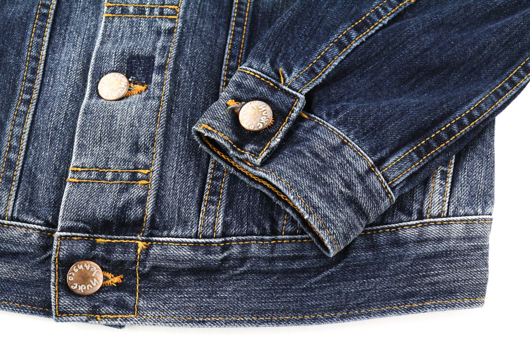 Nudie Jeans TERRY XS Vintage Worn Denim Logo Jacket 81073 Size US XS / EU 42 / 0 - 5 Thumbnail