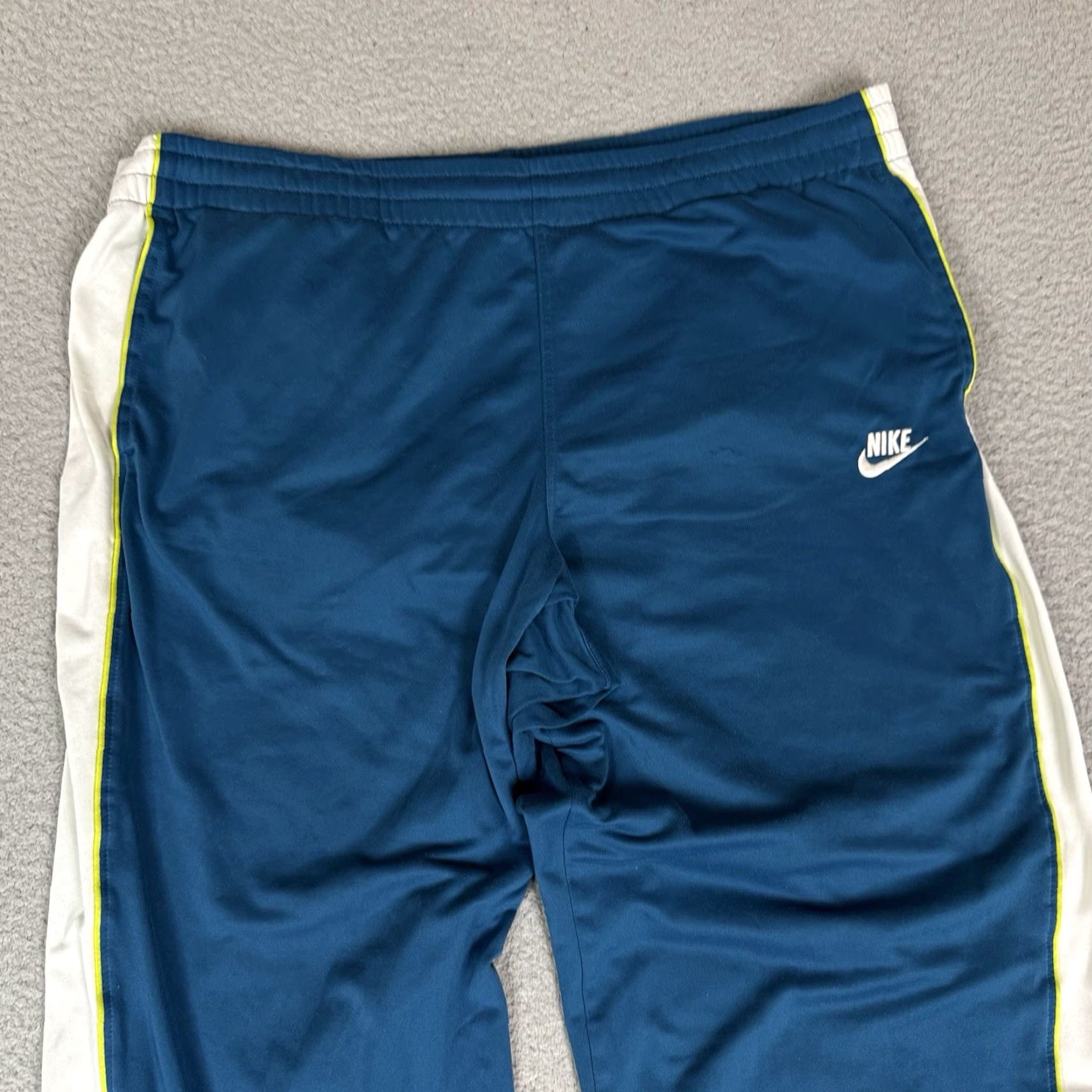 Nike VINTAGE Nike Track Pants Mens 2XL Blue Y2K Sweatpants Baggy 90s Wide Casual Rare Size US 39 - 3 Thumbnail