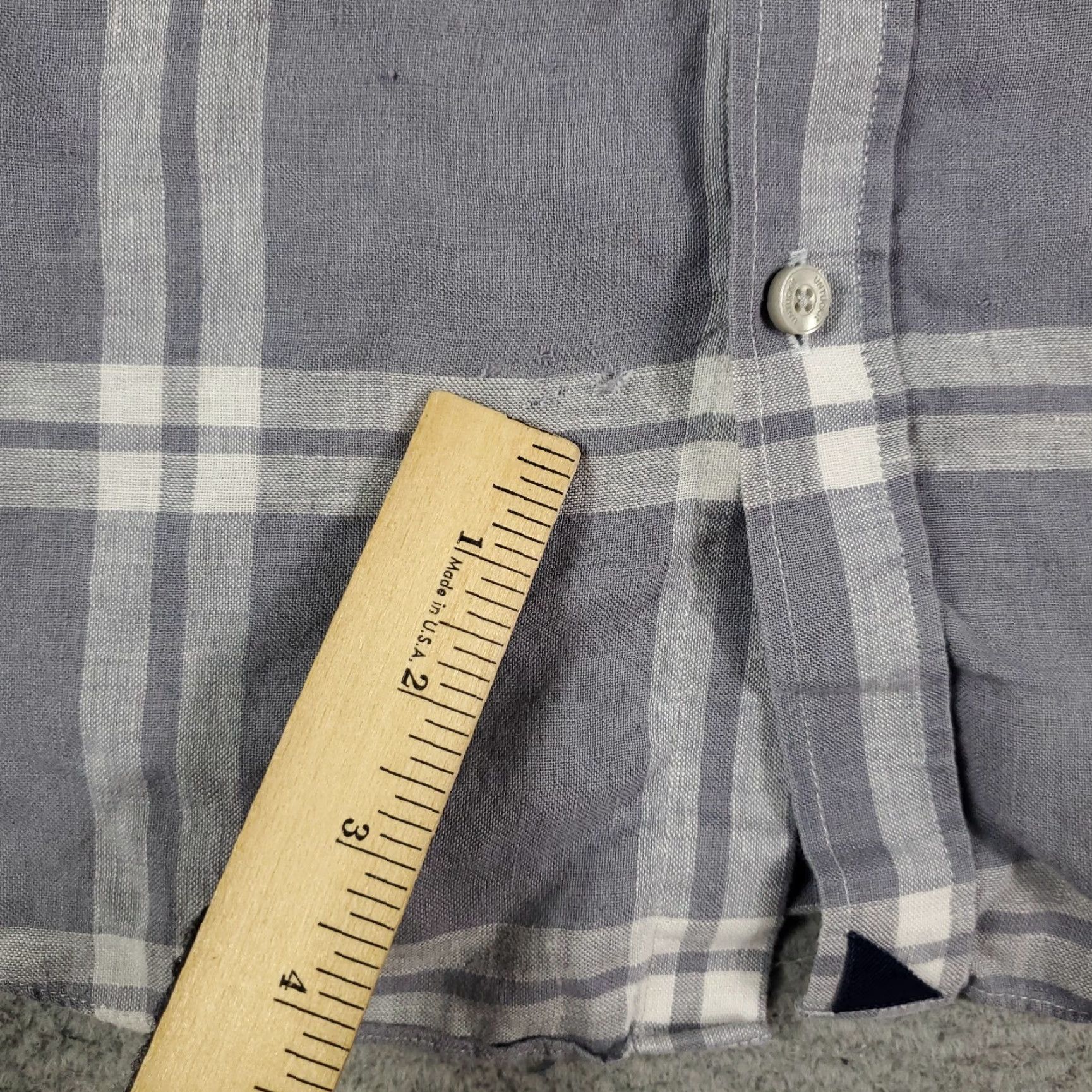 UNTUCKit UNTUCKit Shirt Mens XL Gray Plaid Linen Button Up Long Sleeve Casual Everyday Wear Size US XL / EU 56 / 4 - 3 Thumbnail