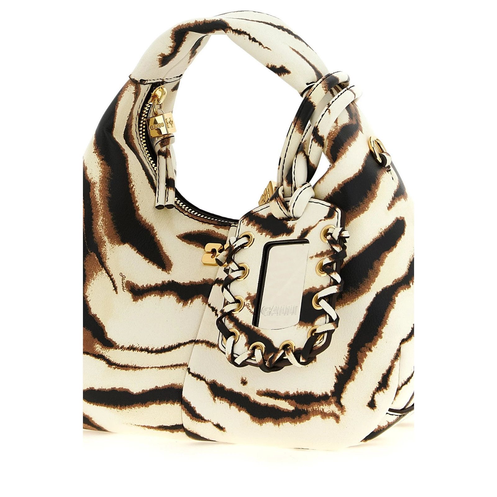Ganni GANNI Mini Hobo Zebra Handbag New & Authentic Size ONE SIZE - 3 Thumbnail