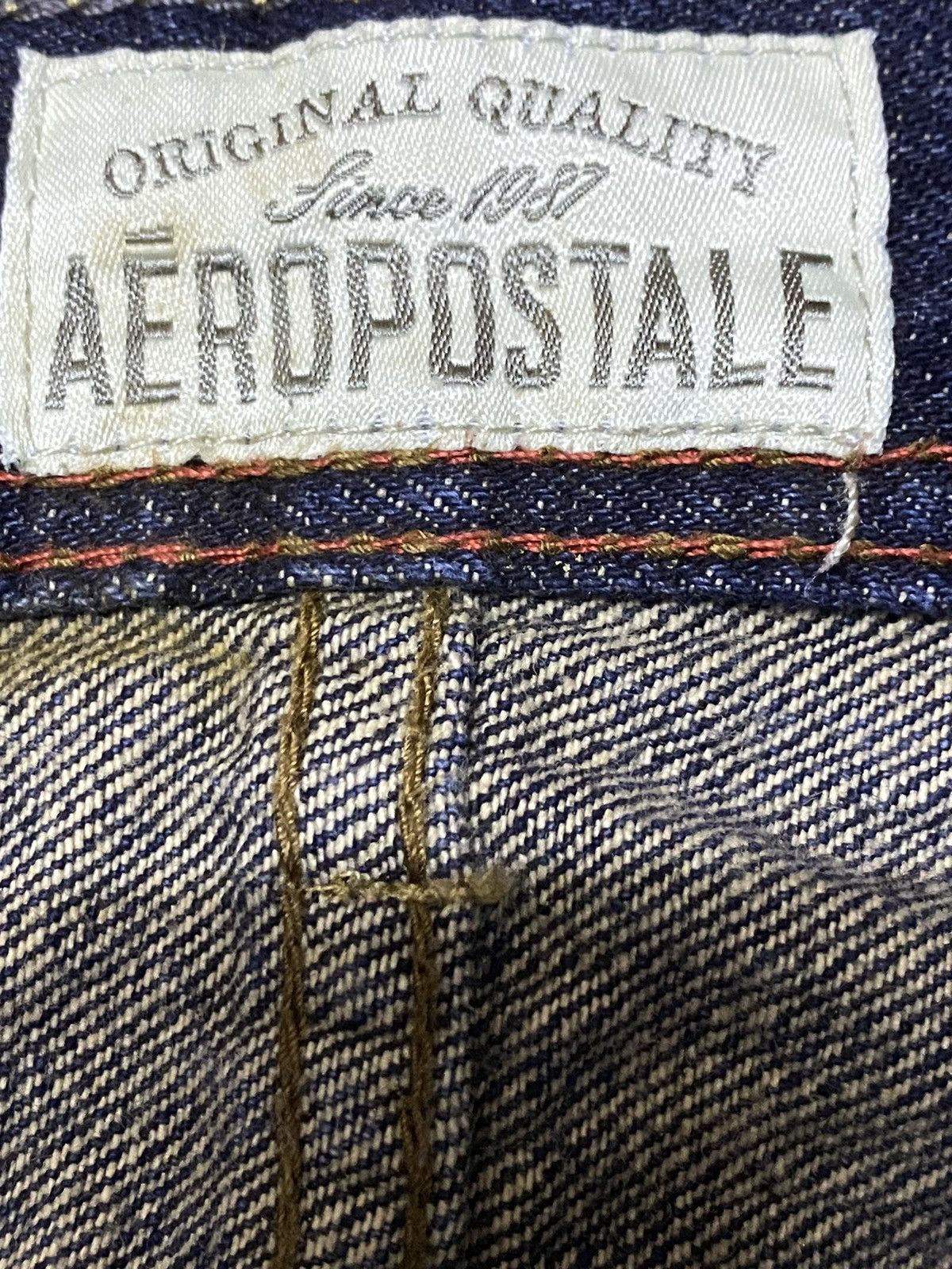 Aeropostale Vintage Aeropostale Slim bootcut Blue Wash Distressed Jeans Size US 34 / EU 50 - 13 Thumbnail