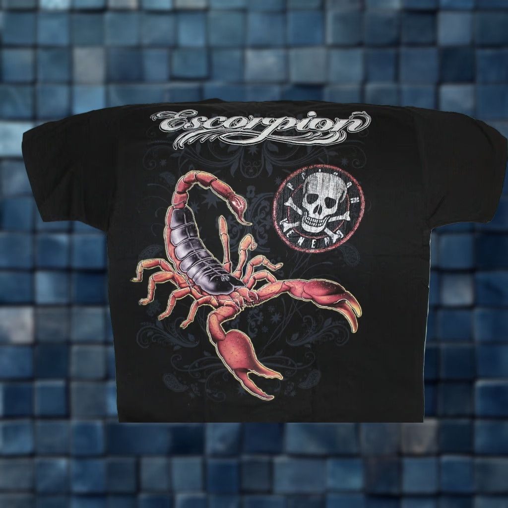 Vintage Scorpion Mens Black Cotton T Shirt Extra Large XL Size US XL / EU 56 / 4 - 1 Thumbnail