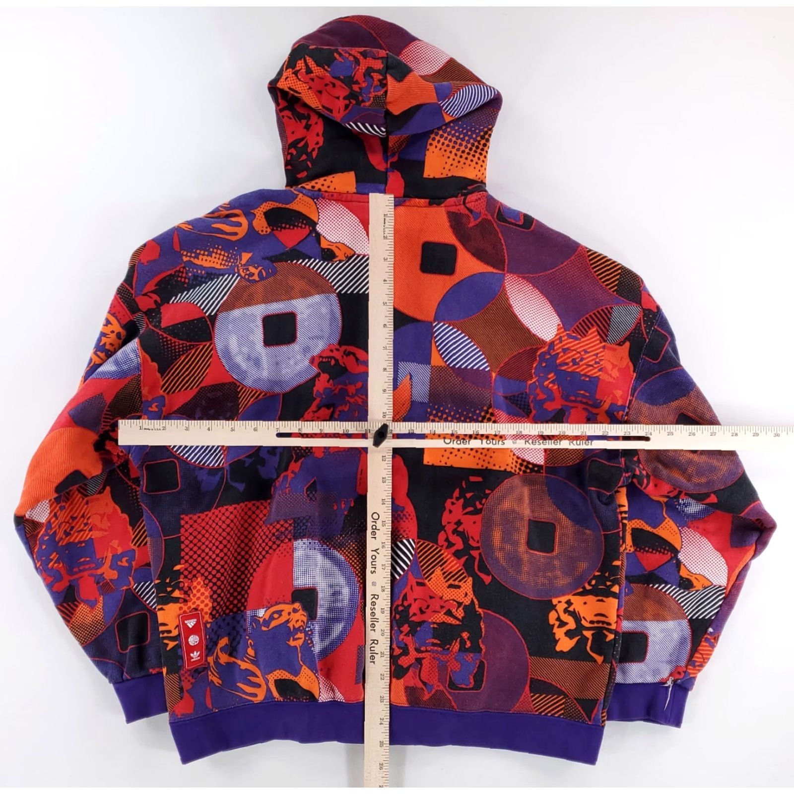 Adidas Adidas Hoodie Lunar New Year OX AOP Orange Purple Red Long Sleeve Mens M Multicolor Pullover Size US M / EU 48-50 / 2 - 7 Thumbnail