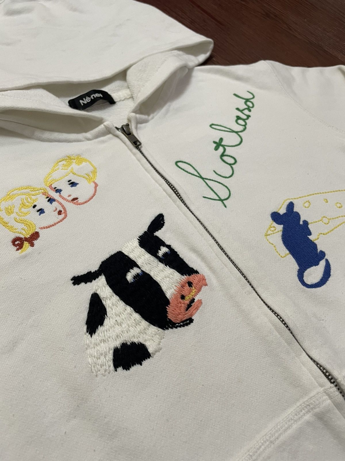 Ne-Net Ne-net By Issey Miyake Ranch Embroidery Zip-up Hoodie Size S / US 4 / IT 40 - 3 Thumbnail