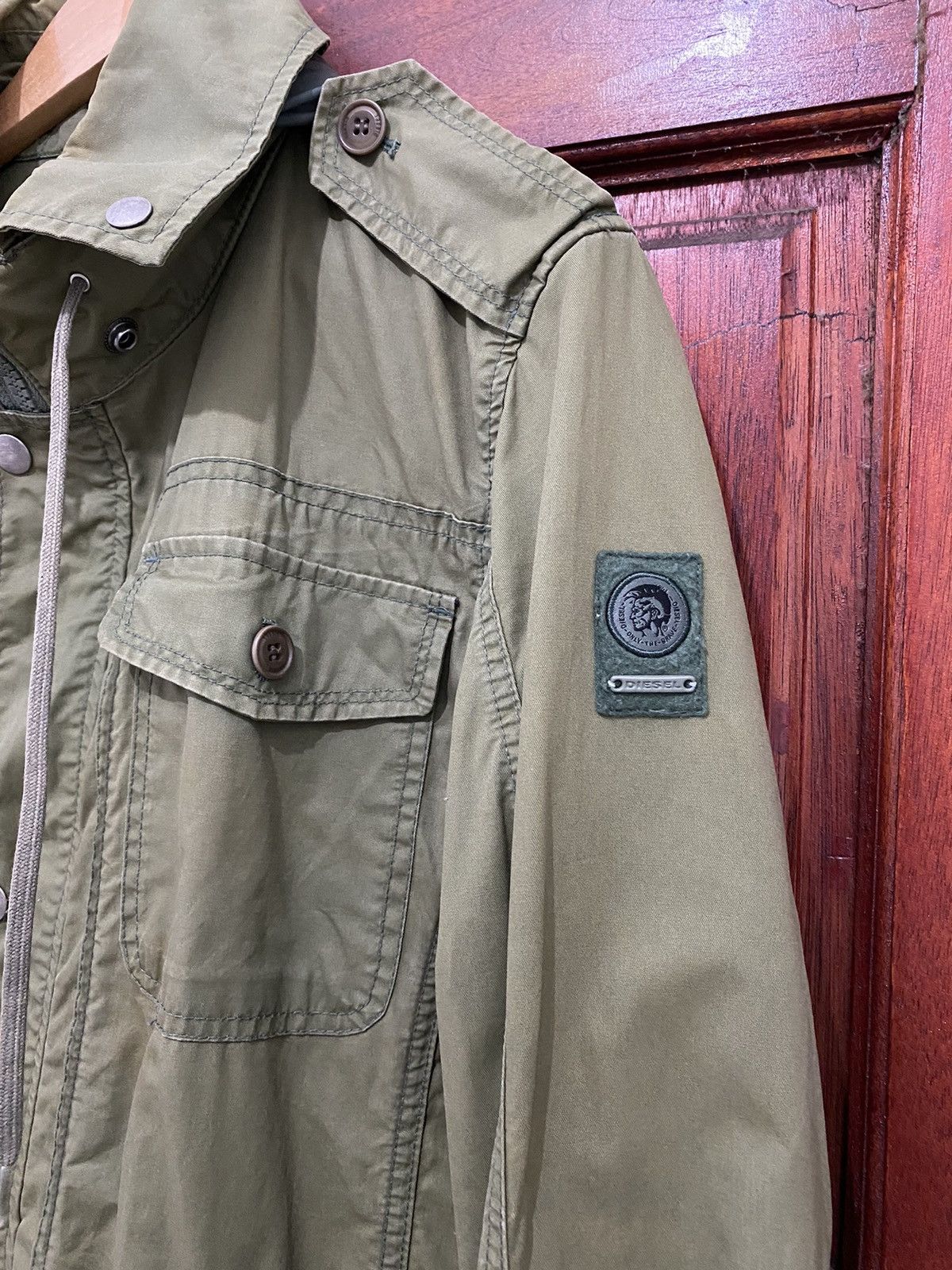 Diesel × Diesel Black Gold Diesel M65 Olive Green Jacket Casual Design Size US L / EU 52-54 / 3 - 7 Thumbnail
