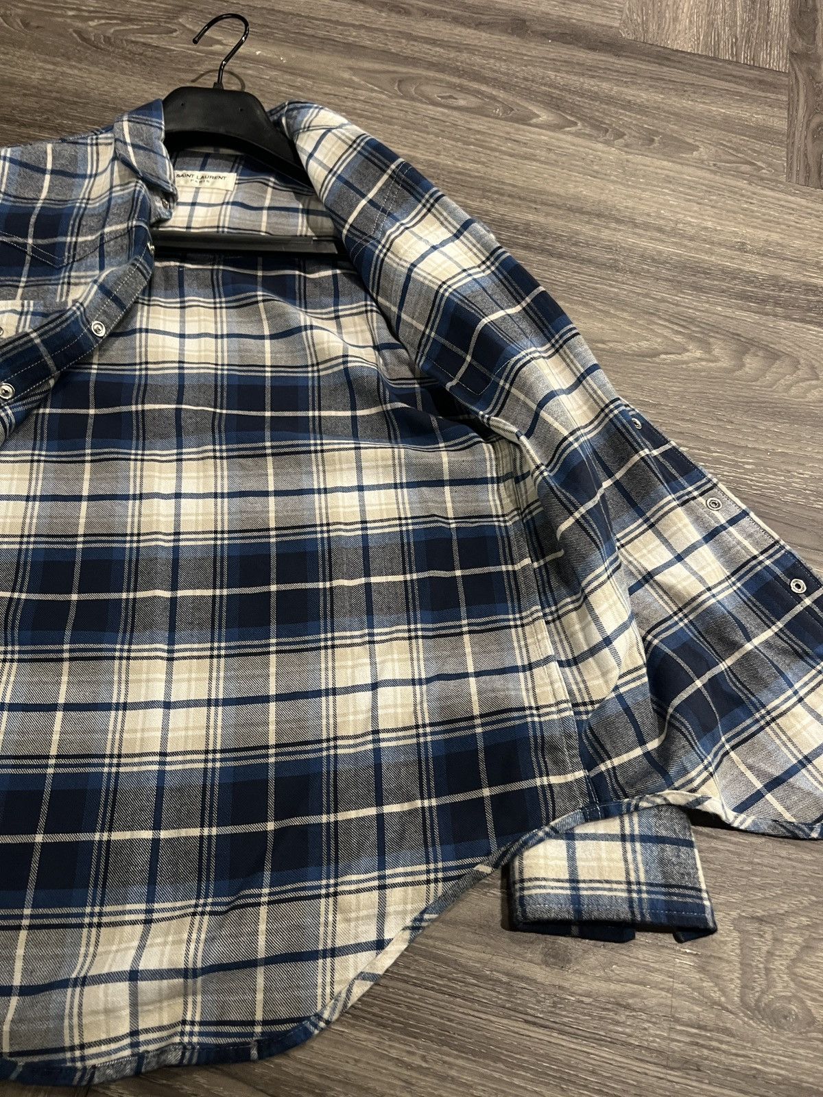 Hedi Slimane Saint Laurent Paris Hedi Slimane Checkered Pearl Flannel Size US XS / EU 42 / 0 - 5 Thumbnail