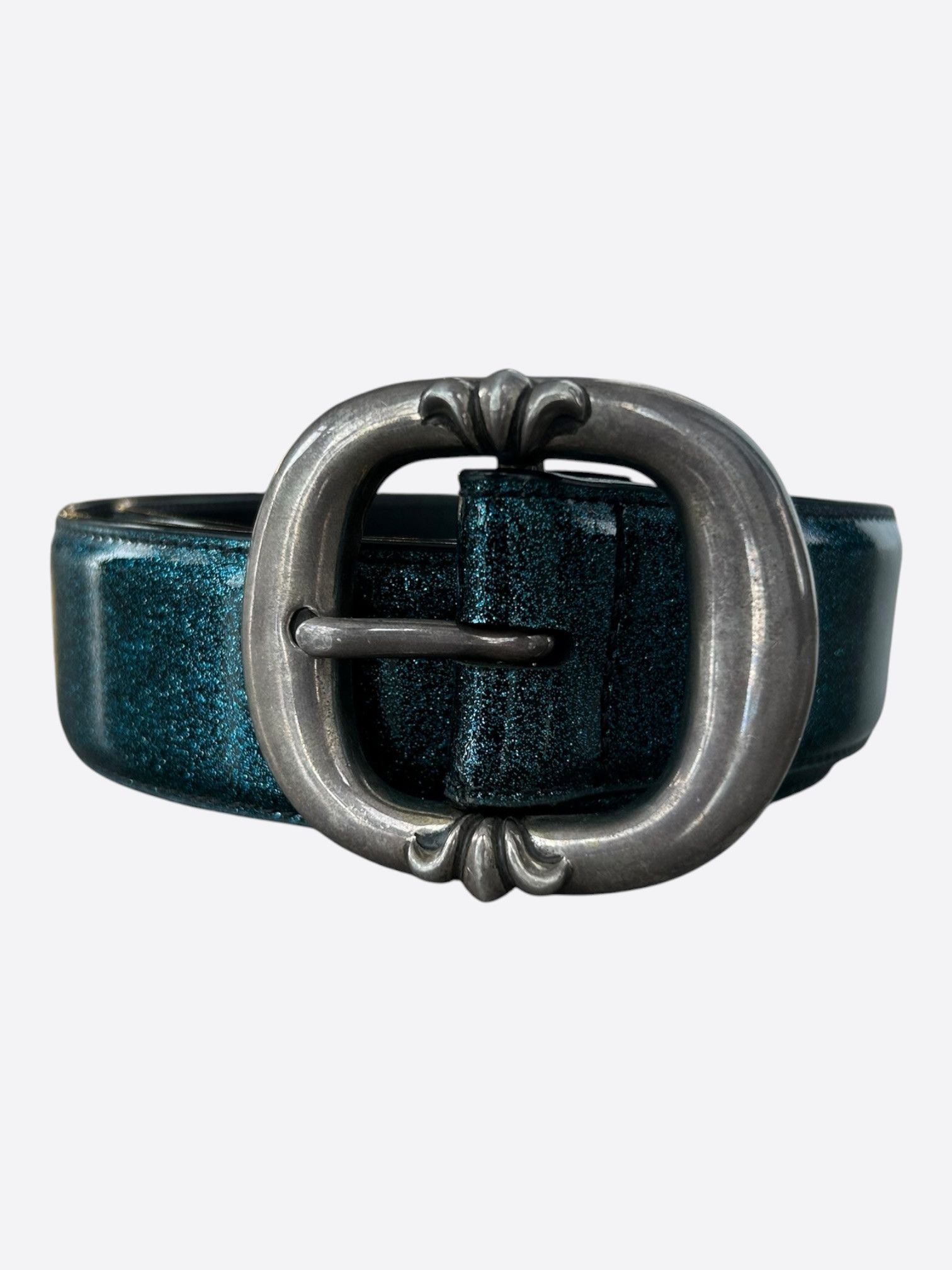 Chrome Hearts Chrome Hearts Blue Galaxy & Silver Gunslinger Belt Size 30 - 1 Thumbnail