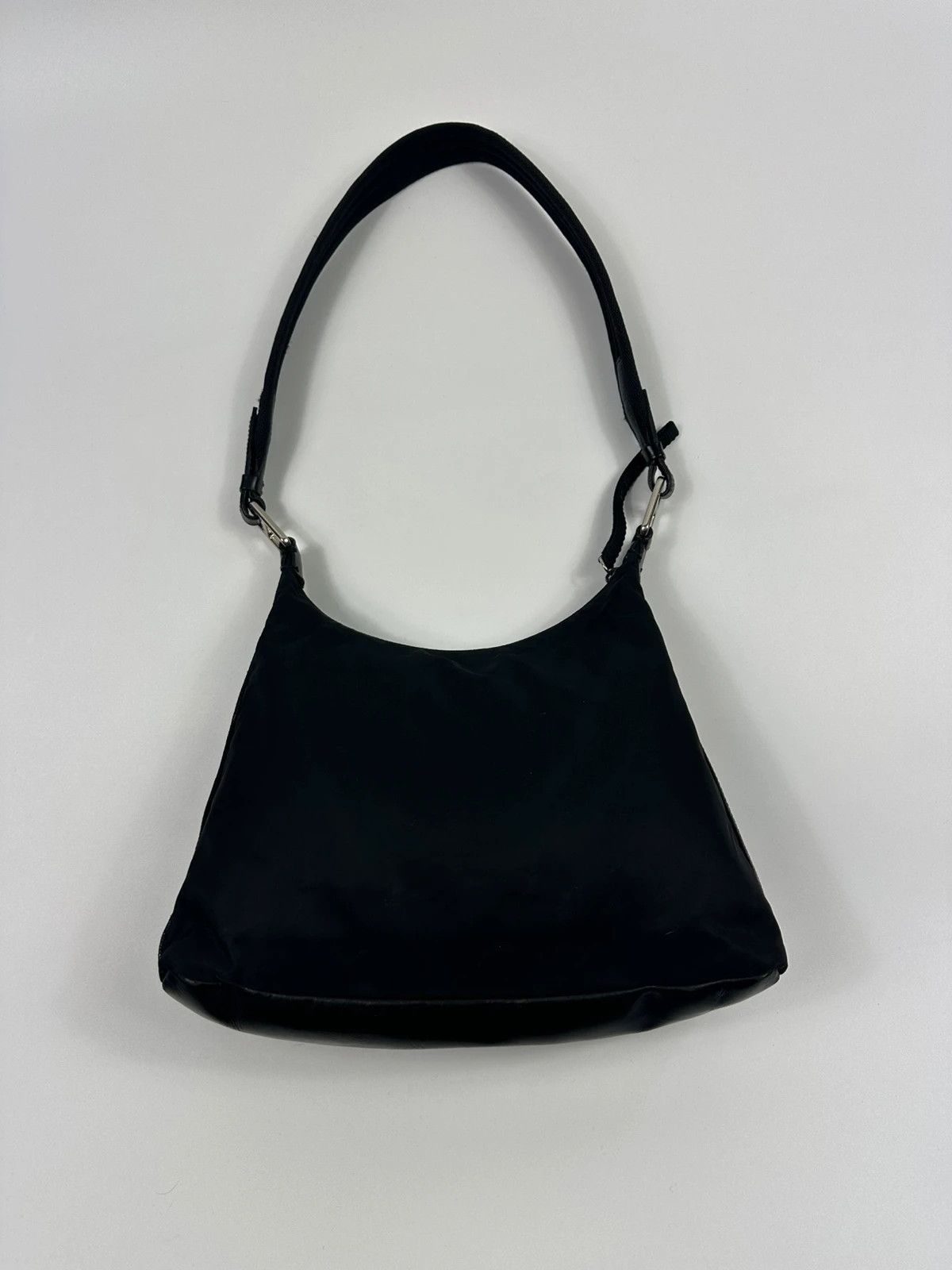 Prada Prada Milano FW99 Black Leather & Nylon Shoulder Bag Size ONE SIZE - 8 Thumbnail
