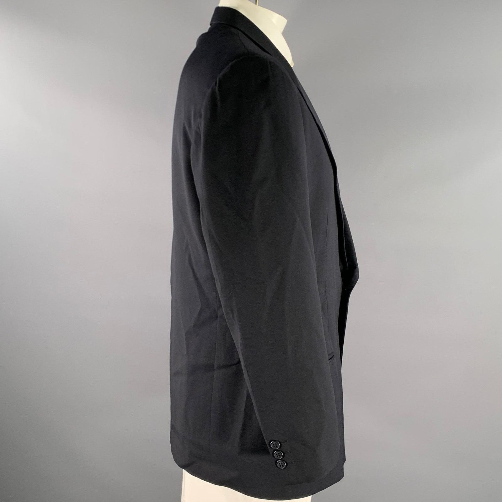 Giorgio Armani GIORGIO ARMANI Chest 46 Navy Wool Notch Lapel Sport Coat Size 46R - 3 Thumbnail
