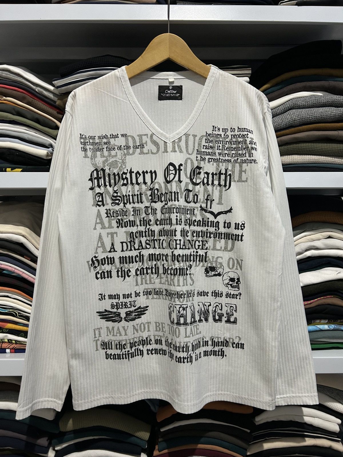 Japanese Brand Y2k Collins longsleeve ifsixwasnine (L.G.B) style Size US XL / EU 56 / 4 - 1 Thumbnail